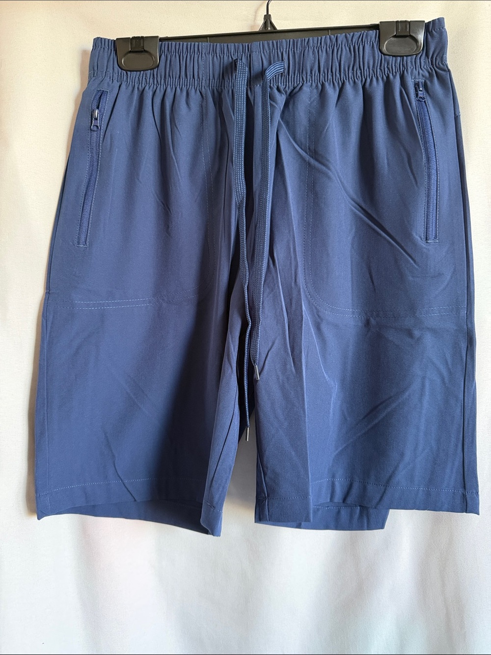 Men's Athletic Drawstring Shorts in Navy Blue